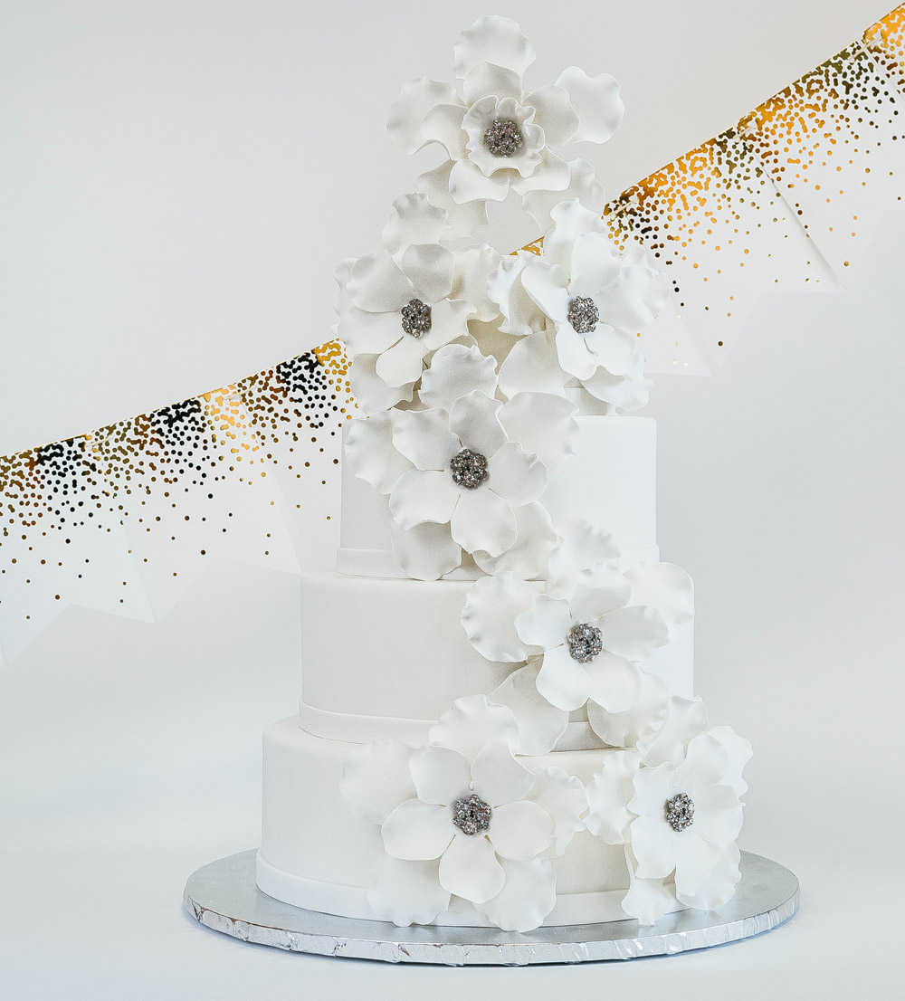 Cake with Gold Banner