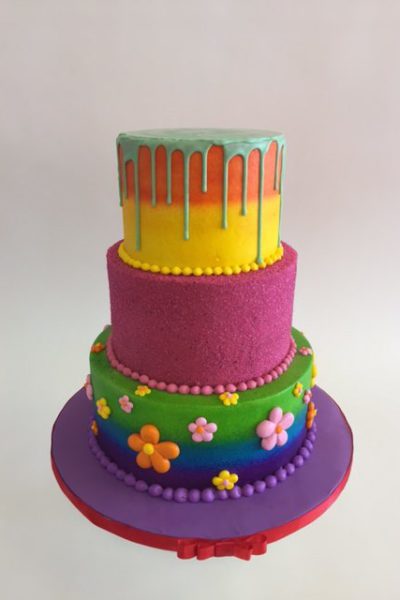 Trolls Inspired Cake